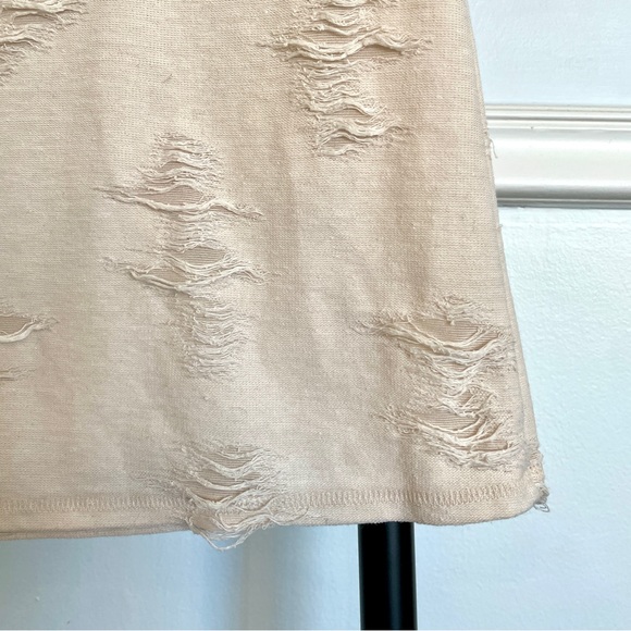 Rachel Roy Distressed Dress, Sleeveless, Khaki/Cream, Size Small - Picture 13 of 16